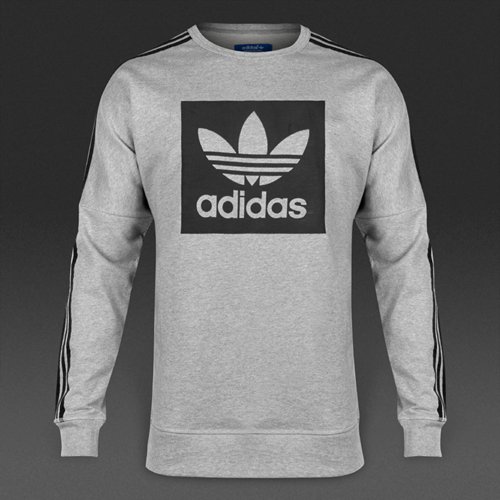 Adidas Originals Street Essentials Crew Medium Grey Heather for Men